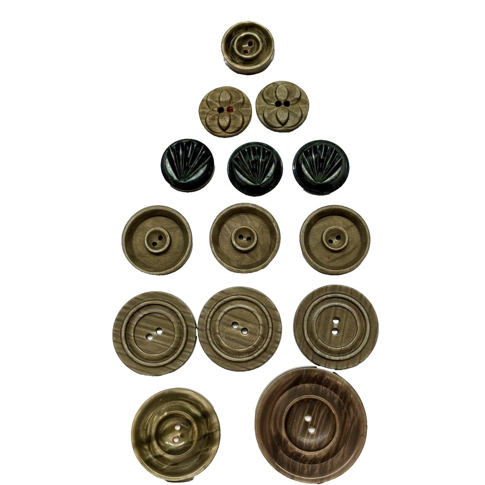 Vintage Bakelite Casein Button Lot Art‎ Deco Fan Oversized Coat Sewing 1930s-50s